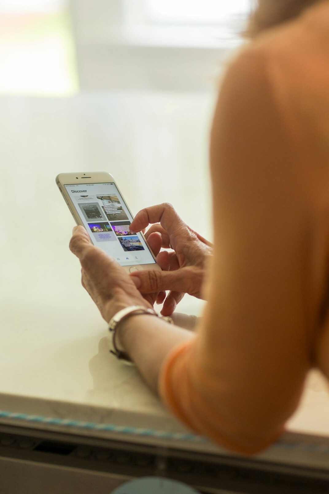 person checking finances on phone